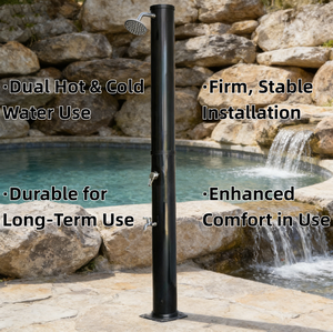 <span class=keywords><strong>Douche</strong></span> <span class=keywords><strong>solaire</strong></span> extérieure JADE <span class=keywords><strong>40L</strong></span> grande capacité |   <span class=keywords><strong>Douche</strong></span> en PVC 2 pièces avec rinçage des pieds pour piscine et jardin - Product Image 2