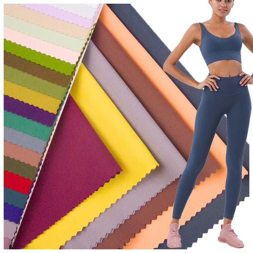 Naked Feel High Density 40 Denier Interlock Polyamide 73 Spandex 27 Fabric For Leggings
