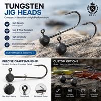 Têtes de jig en tungstène personnalisées sans plomb, leurres de pêche peints, micro-jigs de finesse pour crappie avec double attache-fil anti-herbe
