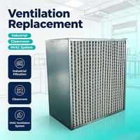 Penggantian Filter Hepa Cleanroom HVAC, Filter Udara Hepa Lipat Terpisah, Filter Hepa H13, Filter Hepa Lipat Fiberglass