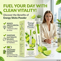 Poudre Énergisante de Haute Qualité à l'Extrait de Thé Vert pour l'Hydratation et la Vitalité Naturelle – Complément Énergétique en Stick