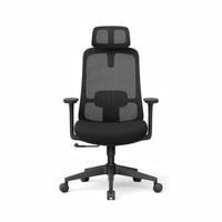 Chaise de bureau ergonomique réglable en hauteur avec support lombaire et accoudoirs fixes pour une utilisation dans le bureau