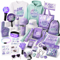 Kit de Marchandises de Marque pour Événements en Direct : T-shirt, Sweat à Capuche, Sac Fourre-tout, Bouteille, Passe d'Accès, Bracelet, Bâton Lumineux, Articles de Support pour Fans, Coffret Cadeau en Gros