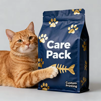 Sachet Doypack Personnalisé Anti-humidité avec Fermeture Éclair pour Aliments pour Animaux (Friandises pour Chats) 1,5kg-9kg, Matériau PE, Scellage Durable