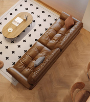 Canapé sectionnel italien minimaliste de luxe léger en cuir véritable, moderne et réglable, pour salon, modèle Cloud Art Sailboat Top