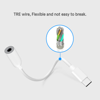 Adaptateur de câble pour écouteurs de type C à 3,5 mm, adaptateur audio USB-C mâle vers 3,5 mm AUX pour téléphones Android