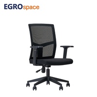 Chaise de bureau ergonomique en maille EGROspace pour réunions, conférences, visiteurs, personnel et formation, avec roulettes