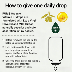 Bebekler ve Yetişkinler için Organik Sıvı Vitamin D3 Damlaları Kalsiyum Magnezyum Çinko Takviyeleri ile - Geliştirilmiş Kemik Yoğunluğu - Product Image 4