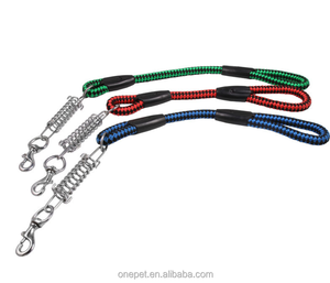 Laisse pour chien en nylon à motif solide, grande taille, pour bouledogue, mastif <span class=keywords><strong>tibétain</strong></span>, avec décoration de ressort anti-explosion - Product Image 6