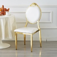 Chaise de banquet d'hôtel empilable 5 étoiles en PU rembourré, style royal européen, pour église et hôtel, fabriquée en usine à prix abordable