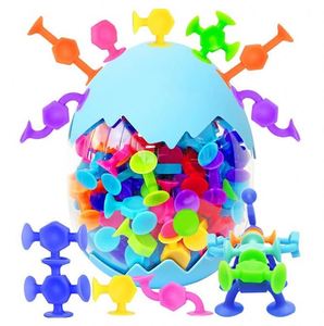 Jouet créatif et merveilleux : Oeuf de dinosaure magique à ventouse, animal fait main, boule DIY amusante, blocs de construction et puzzle d'insertion - Product Image 5