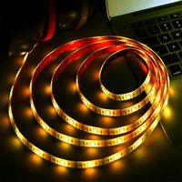 Tira de LED RGB de 5m flexible, luz de fondo de TV inteligente con conectividad USB, interruptor de Control remoto, clasificación IP20 de 5V