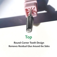 Embout de perceuse à ongles 5-en-1 à rainure droite en carbure de tungstène pour machine à polir les ongles
