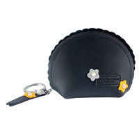 Ladies Mini Simple Coin Purse Keychain Bag Waterproof Women Card Holder Wallet Cute PU Leather Daily Shell Mini Coin Pouch