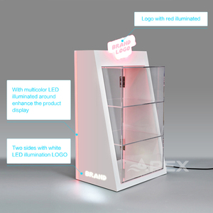 Apex bắt mắt RGB <span class=keywords><strong>LED</strong></span> Acrylic hiển thị giá bề mặt đánh bóng Acrylic hiển thị đứng cho cửa hàng khói - Product Image 4