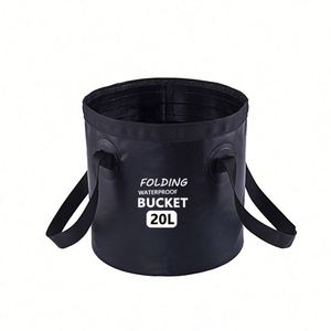 PVC Waterproof <b>Folding</b> Fishing <b>Bucket</b> - Portable Outdoor <b>Bucket</b> with Soft Handle for Fishing & Camping - Product Image 2