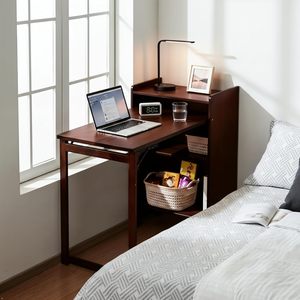 Escritorio Plegable <span class=keywords><strong>de</strong></span> Bambú Yuepeng Meimu, <span class=keywords><strong>Mesa</strong></span> Plegable <span class=keywords><strong>de</strong></span> Estilo Mid-Century, Ahorro <span class=keywords><strong>de</strong></span> Espacio, Escritorio para Computadora Plegable para Espacios Pequeños - Product Image 6