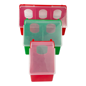 กล่องใส่อาหารสำหรับนกแก้วและนกพิราบ1/2แบบปรับแต่งได้3รู - Product Image 2