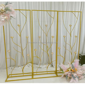 Factory Hot Selling Gold Metal <b>Square</b> Porous Classic Style <b>Candle</b> Holder for Wedding Party Events Atmosphere Decoration - Product Image 5