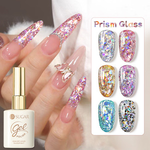 Vernis à ongles gel pailleté super brillant, grands sequins, UV LED, effet scintillant, pour salon et manucure DIY - Product Image 4