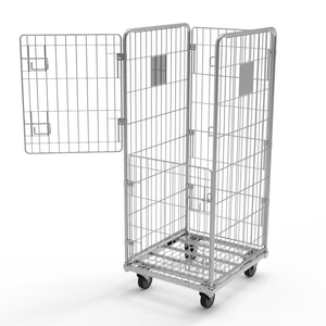 Giặt CuộN lồng l710xd800xh1800mm mạ kẽm hậu cần cuộn <span class=keywords><strong>Container</strong></span> xe đẩy cho Linen dịch vụ giặt thiết bị lưu trữ hàng hóa - Product Image 5