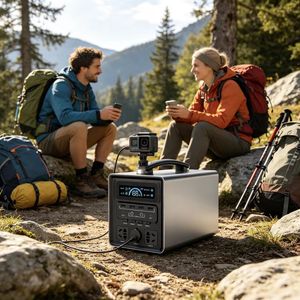 Station d'alimentation solaire, station d'alimentation portable compacte à batterie au lithium avec écran numérique pour utilisation en extérieur - Product Image 4