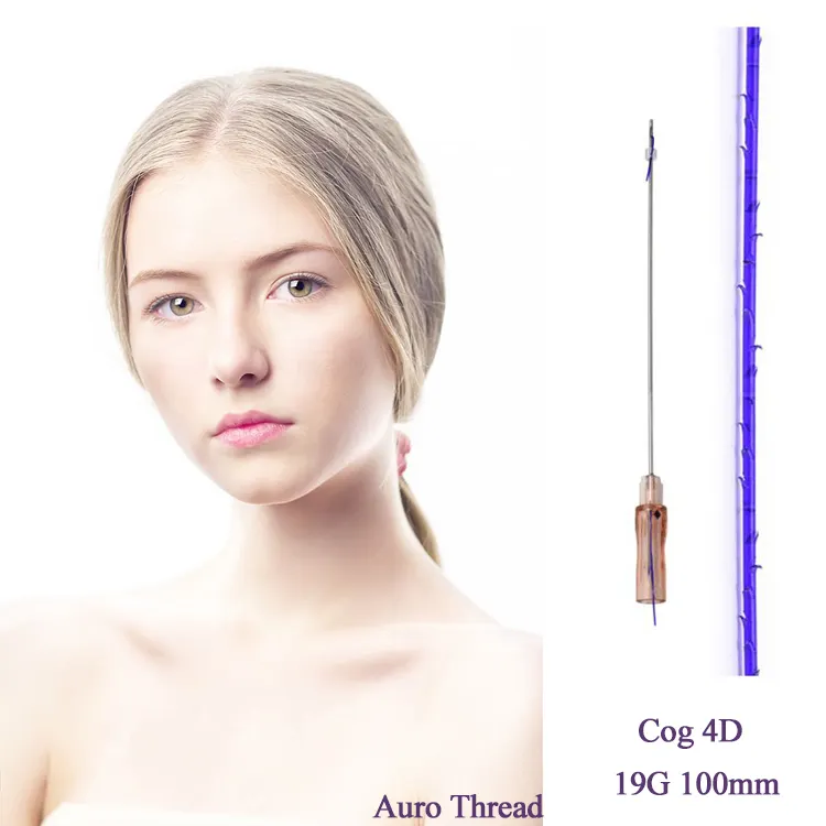 Buy Cog 4D 19g 100mm medical lift meso face pdo plla pcl korea suture practice thread with ce