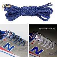 Lacets de remplacement réfléchissants lumineux en polyester DILI DLSL-019-2 de 4 mm, 120 cm de long, pour le sport et la sécurité, avec logo personnalisable et emballage