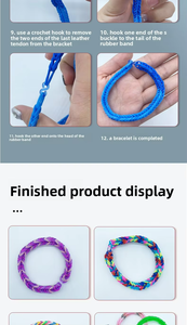 <span class=keywords><strong>Élastique</strong></span>s colorés arc-en-ciel <span class=keywords><strong>pour</strong></span> la fabrication de bracelets, looms bands, bandes <span class=keywords><strong>élastique</strong></span>s <span class=keywords><strong>pour</strong></span> loisirs créatifs, fournitures artisanales extensibles et durables <span class=keywords><strong>pour</strong></span> enfants - Product Image 3