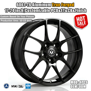Jantes forgées sur mesure Viaol 17x7 18x8 5x114.3 Noir brillant Légères Convient pour <span class=keywords><strong>Mazda</strong></span> <span class=keywords><strong>MX5</strong></span> Miata Civic - Product Image 1