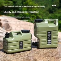 Seau de stockage d'eau tactique en PE pour camping extérieur avec robinet, réservoir portable pour voiture pour eau minérale propre