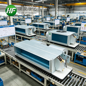 Unità Fan Coil Orizzontale Nascosta OEM ad Alta Efficienza, 3 File di Tubi in Rame <span class=keywords><strong>e</strong></span> Alette in Alluminio per Sistema HVAC Centralizzato FCU - Product Image 4