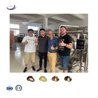 Nouvelle machine à fabriquer des bonbons aux noix enrobés de chocolat pour fruits et lait, capacité de 200-1600 kg/jour, contrôle PLC, technologie d'air frais