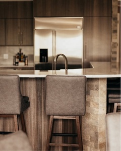 Vermonhouzz Modern Furniture Luxury Brown Customized Wood Melamine Kitchen Cabinets Set With <strong>Sink</strong> Modural Kitchen <strong>Cupboard</strong> - Product Image 6
