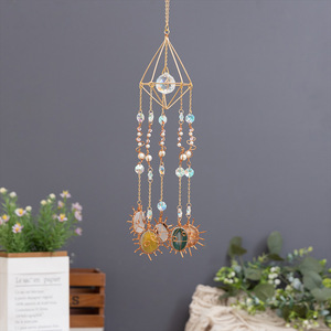 Natuurlijke ruwe stenen hanger zonvanger agaat plakken handwerk kristallen zonvanger wanddecoratie voor slaapkamers wanddecoratie ontwerp - Product Image 1