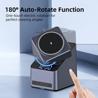 3-in-1 Magnetische Draadloze Oplaadstation met Digitale Wekker 15W Snelladen Dock voor iPhone 16 15 Watch AirPods