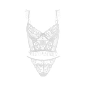 Costume de lingerie en dentelle sexy de style français Push up gros seins petit costume de sous-vêtement ultra-mince d'été ensemble de soutien-gorge en <span class=keywords><strong>maille</strong></span> de dentelle - Product Image 6
