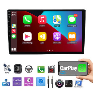Henmall 9 Inch 1din Duy Nhất DIN Android Đơn Vị Đầu Không Dây Carplay Chuyển Hướng Xe Xe Stereo Đài Phát Thanh Xe DVD Player Với Cam & Mic - Product Image 3