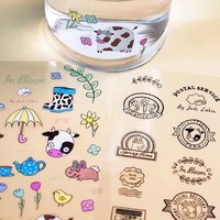 Feuilles d'autocollants en PET à thème animaux de la ferme et fleurs de printemps pour cahiers, ordinateurs portables et scrapbooking – Vente en gros