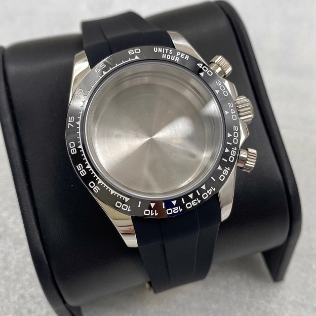 Quartz Chronograph Function Case with Rubber Strap Modified Watch Accessories for VK63 Quartz Movement