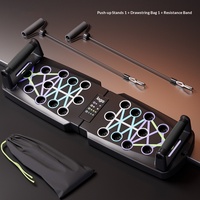 CH CT-106 Tabla de Ejercicios Multifuncional Plegable de ABS Reforzado, Ajustable, para Flexiones y Entrenamiento, Unisex, para Adultos, Ejercicio en Casa