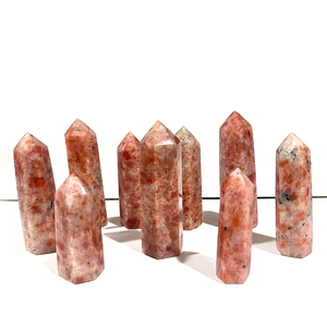 Vente en gros de pierres de soleil naturelles Poli Sunstone Point Towers Cristaux Pierre de guérison pour la décoration - Product Image 3