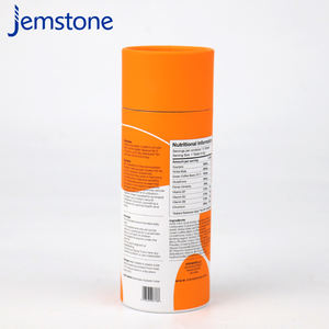 Boîte d'emballage cylindrique en carton kraft pour capsules de gel alimentaire à base de plantes, conception personnalisée, recyclable, tube en papier pour poudre de protéines - Product Image 2