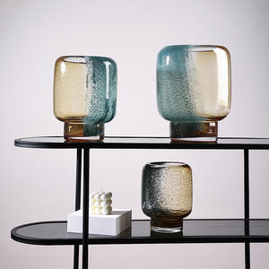 Modern Luxury Colored <b>Glass</b> Flower Vase Set Stylish Hydroponic Flower Vase Tabletop <b>Glass</b> Decorative - Product Image 3