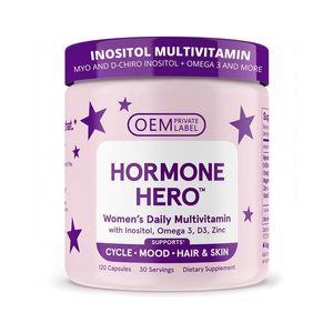Cápsulas de Vitaminas para el Equilibrio Hormonal Happy Hormones, para Adultos, con Mioinositol y D-Chiro Inositol Multivitamínico, Disponibles - Product Image 1