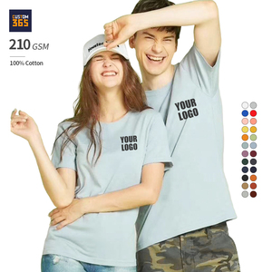 Camiseta de Cuello Redondo para Hombre, 210 GSM, Impresión Personalizada, 100% Algodón, Alta Calidad, Manga Corta, Venta al Por Mayor - Product Image 1