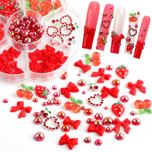 Adornos de <span class=keywords><strong>Uñas</strong></span> de Resina Roja Vibrante con Frutas y Lazos, Cerezas, Mariposas y Mezcla de Aleaciones <span class=keywords><strong>para</strong></span> Arte de <span class=keywords><strong>Uñas</strong></span> DIY, Venta al por Mayor a Granel, Suministros de Decoración de <span class=keywords><strong>Uñas</strong></span> - Product Image 4