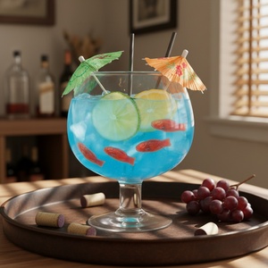 Vaso para Cócteles de 58oz, Plástico PET, Color Personalizado, para Fiestas y Eventos, Diseño de Vaso para Bebidas 040, Logotipo Personalizado, Venta al Por Mayor - Product Image 1