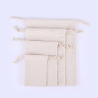 Sac cadeau de promotion réutilisable écologique pochette à cordon en coton personnalisé avec logos