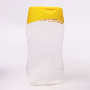 Square Plastic Custom Honey Squeeze Bottle With Flip-Top Lid